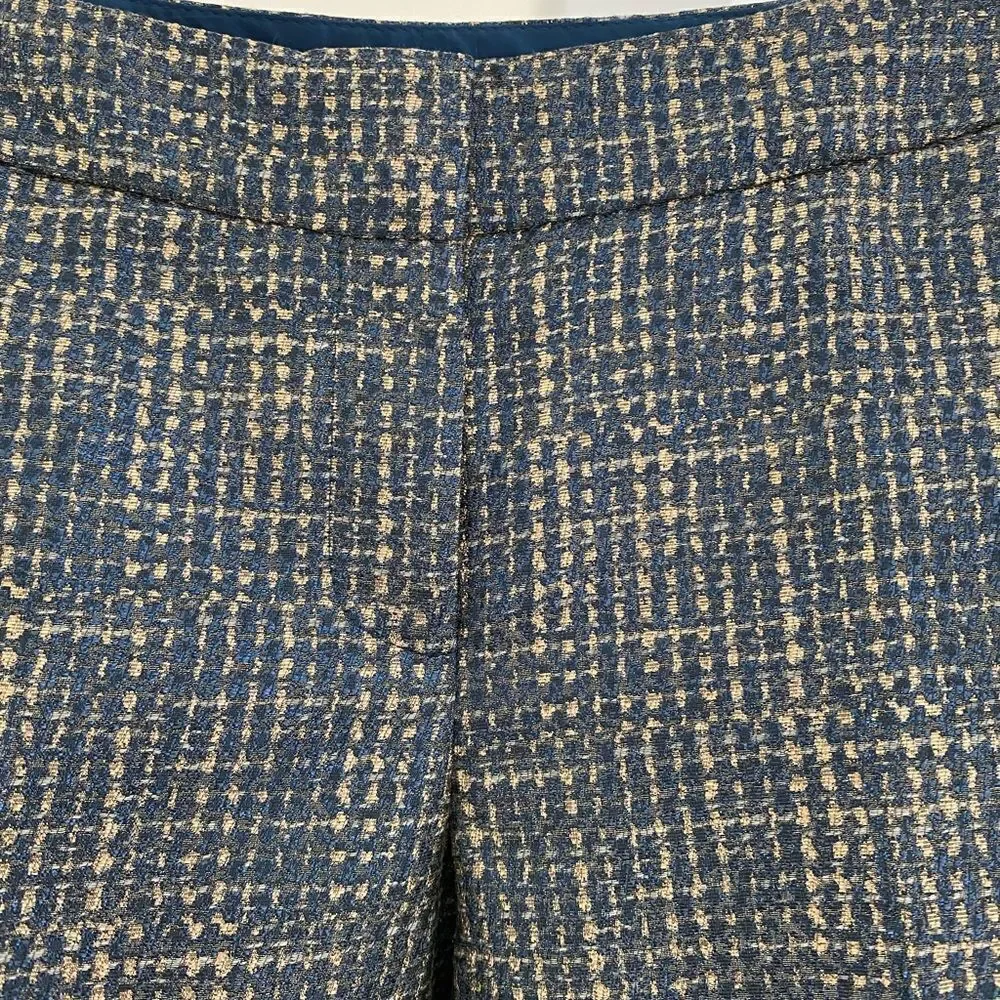 NWT BODEN WOMEN'S METALLIC TWEED BISTRO CROP TROUSERS PANTS, Size US 6R - Picture 4 of 9